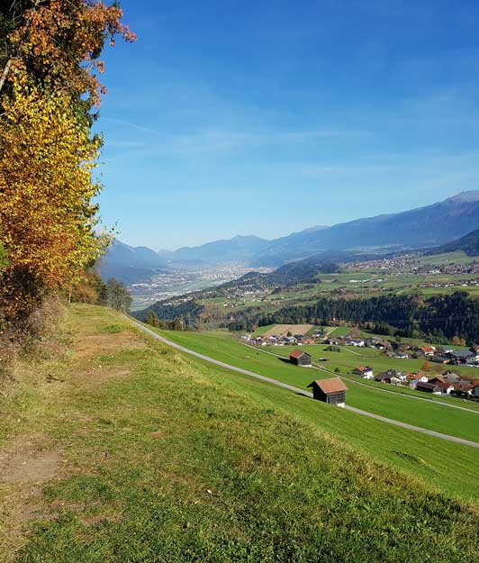 Blick von Oberperfuss Berg Richtung Innsbruck